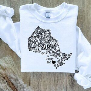 Home Is Where The Heart Is Canadian Provinces Sweatshirt Sweater - Ontario